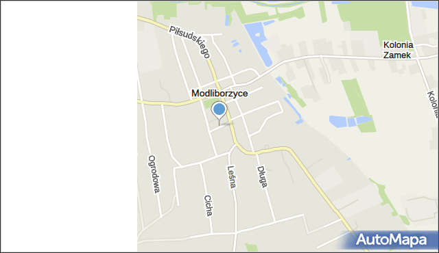 Modliborzyce powiat janowski, Orla, mapa Modliborzyce powiat janowski