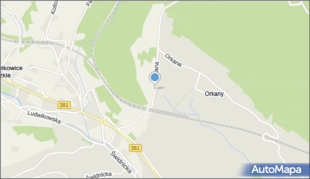 Nowa Ruda powiat kłodzki, Orkana Władysława, mapa Nowa Ruda powiat kłodzki