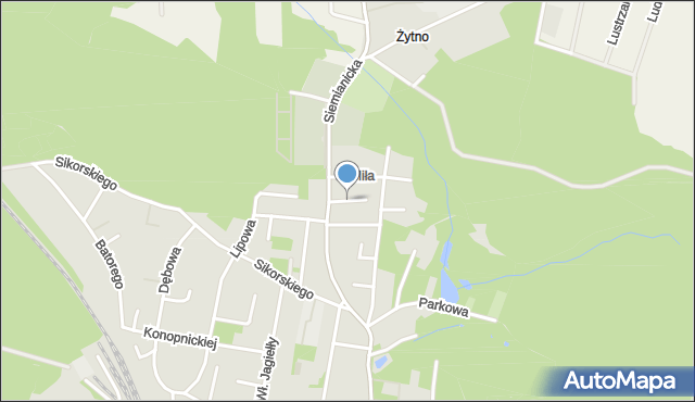 Oborniki Śląskie, Orzeszkowej Elizy, mapa Oborniki Śląskie