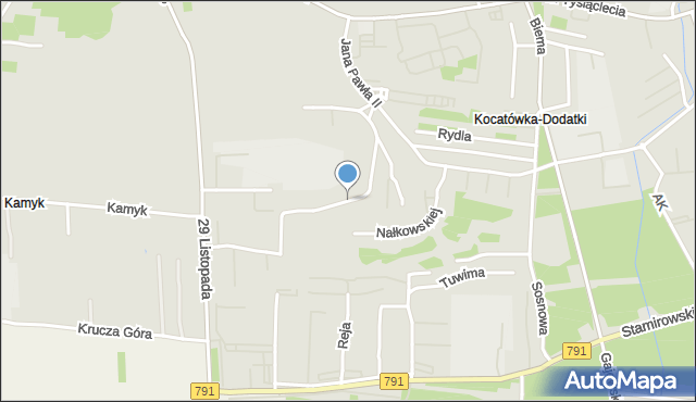 Olkusz, Orzeszkowej Elizy, mapa Olkusz