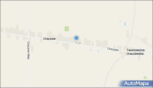 Oraczew gmina Wróblew, Oraczew, mapa Oraczew gmina Wróblew