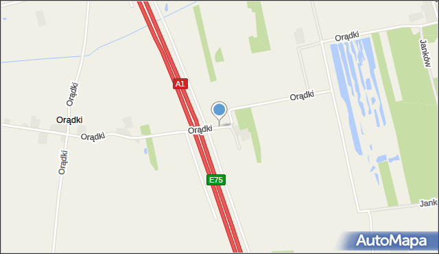 Orądki, Orądki, mapa Orądki