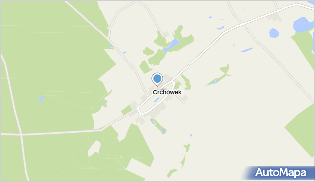 Orchówek gmina Orchowo, Orchówek, mapa Orchówek gmina Orchowo
