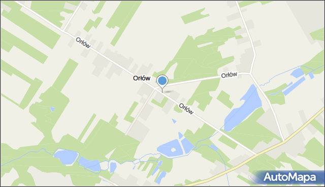 Orłów gmina Jastrząb, Orłów, mapa Orłów gmina Jastrząb