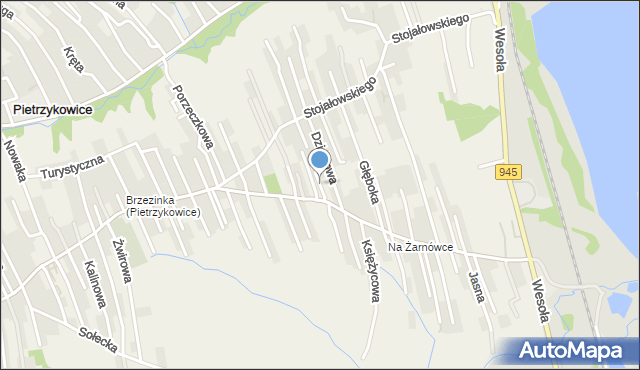 Pietrzykowice gmina Łodygowice, Orna, mapa Pietrzykowice gmina Łodygowice