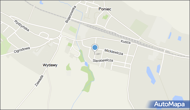 Poniec, Orzeszkowej Elizy, mapa Poniec