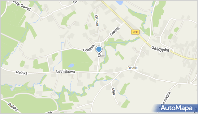 Poręba Żegoty, Orla, mapa Poręba Żegoty