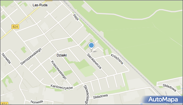 Puławy, Orzeszkowej Elizy, mapa Puław