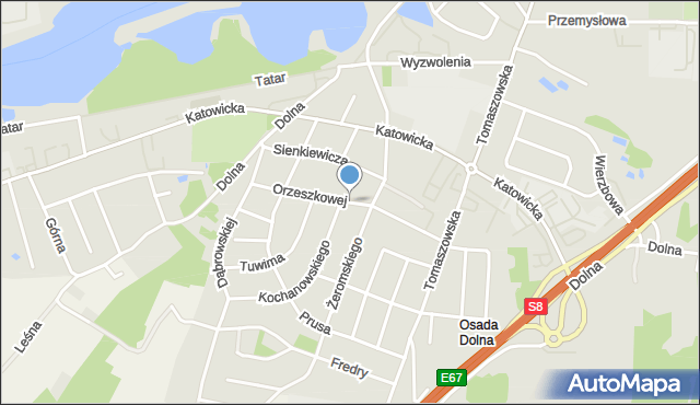 Rawa Mazowiecka, Orzeszkowej Elizy, mapa Rawa Mazowiecka