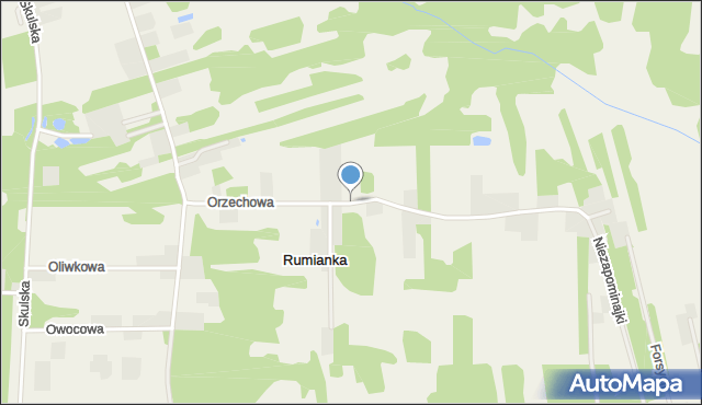 Rumianka, Orzechowa, mapa Rumianka
