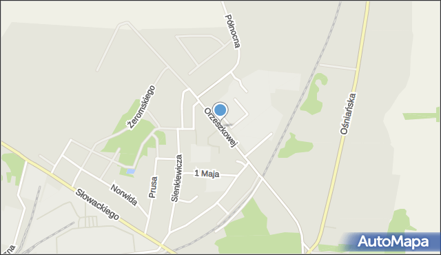 Rzepin, Orzeszkowej Elizy, mapa Rzepin
