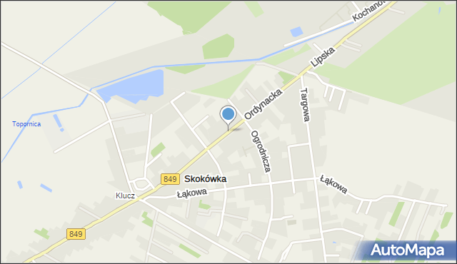 Skokówka, Ordynacka, mapa Skokówka
