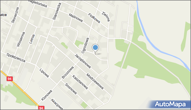 Stanowice gmina Oława, Orzechowa, mapa Stanowice gmina Oława