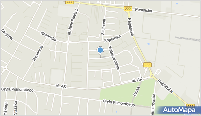 Starogard Gdański, Orzeszkowej Elizy, mapa Starogard Gdański