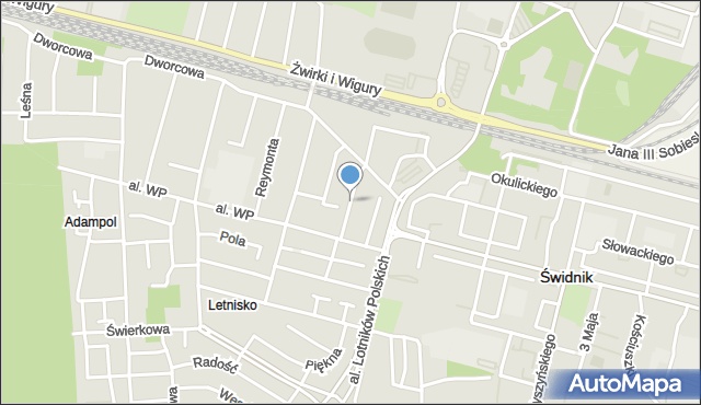 Świdnik, Orzeszkowej Elizy, mapa Świdnika