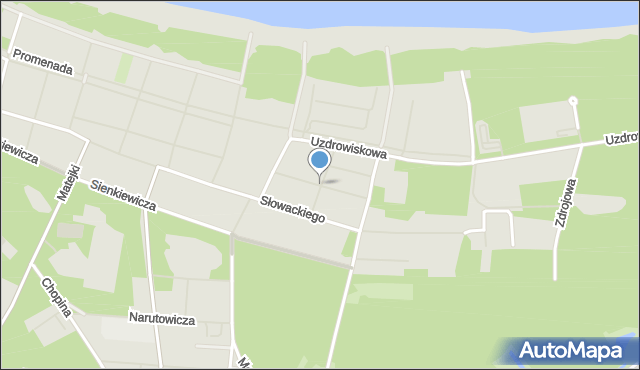 Świnoujście, Orzeszkowej Elizy, mapa Świnoujście