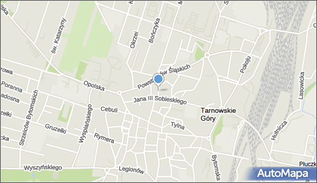 Tarnowskie Góry, Orzeszkowej Elizy, mapa Tarnowskie Góry