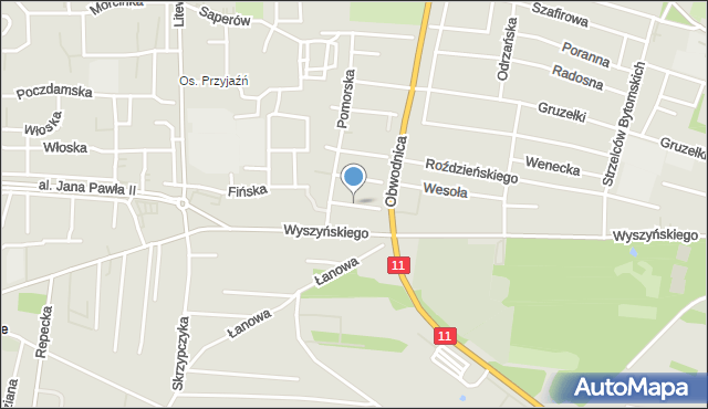 Tarnowskie Góry, Orla, mapa Tarnowskie Góry