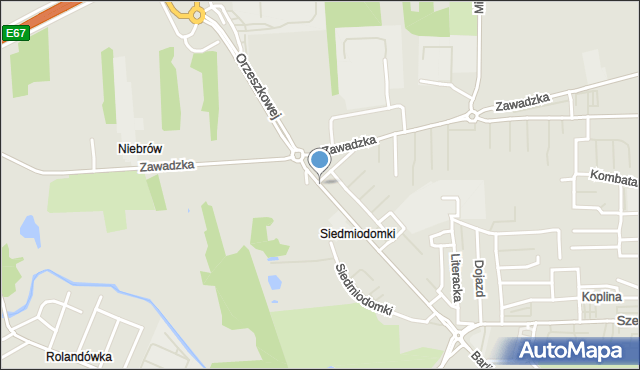 Tomaszów Mazowiecki, Orzeszkowej Elizy, mapa Tomaszów Mazowiecki