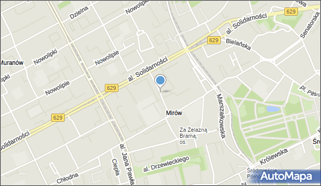 Warszawa, Orla, mapa Warszawy