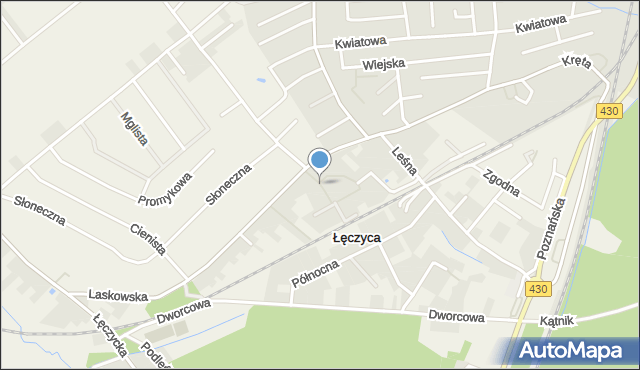 Wiry gmina Komorniki, Orzechowa, mapa Wiry gmina Komorniki