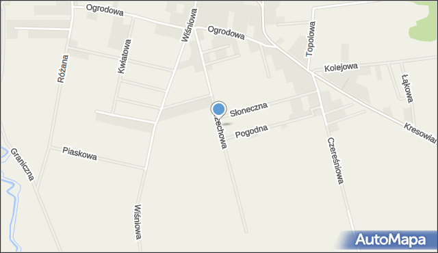 Witkowo Drugie, Orzechowa, mapa Witkowo Drugie