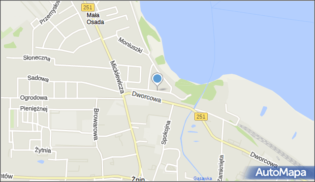 Żnin, Orzeszkowej Elizy, mapa Żnin