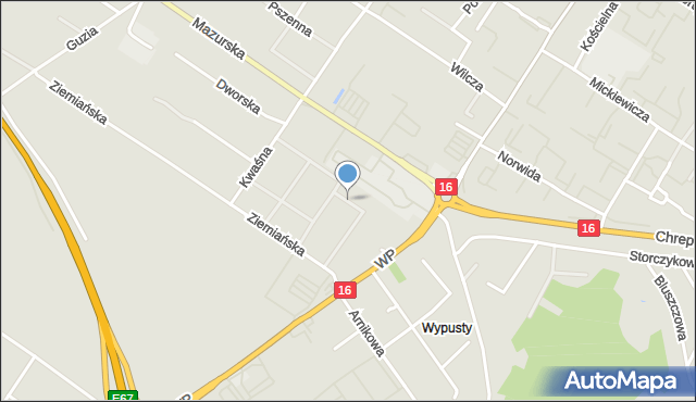 Augustów, Osadnicza, mapa Augustów