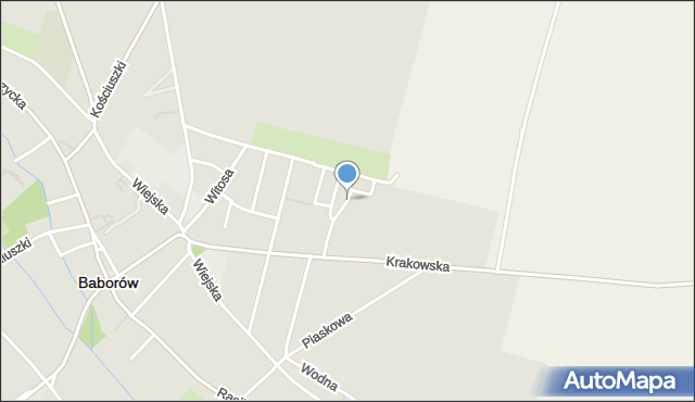 Baborów, Osiedle Akacjowe, mapa Baborów