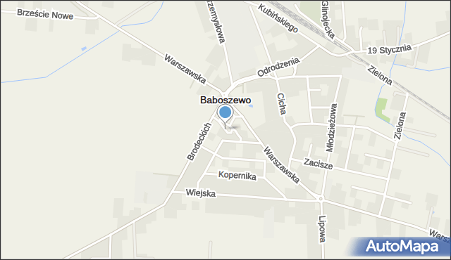 Baboszewo, Osiedlowa, mapa Baboszewo
