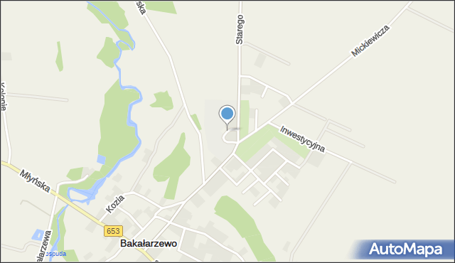 Bakałarzewo, Osiedle Północ, mapa Bakałarzewo