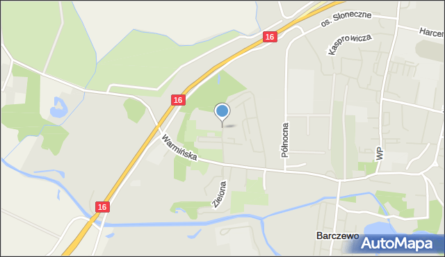 Barczewo, Osiedle Zielone Wzgórze, mapa Barczewo