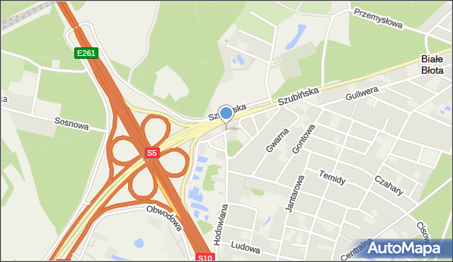 Białe Błota powiat bydgoski, Ostróżki, mapa Białe Błota powiat bydgoski