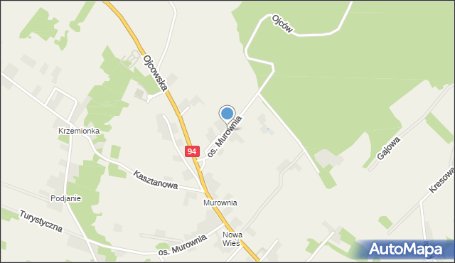 Biały Kościół gmina Wielka Wieś, Osiedle Murownia, mapa Biały Kościół gmina Wielka Wieś
