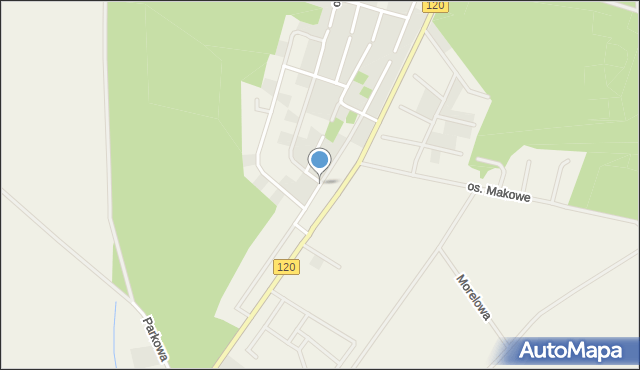 Bielkowo gmina Kobylanka, Osiedle Zalesie Drugie, mapa Bielkowo gmina Kobylanka