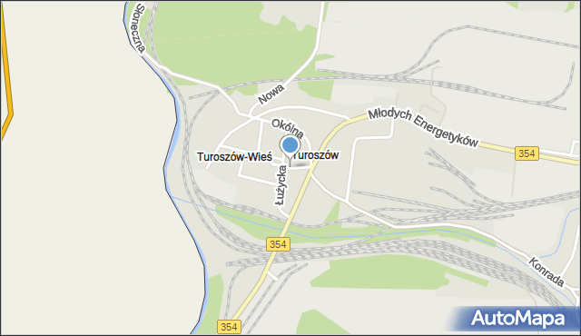 Bogatynia, Osadnicza, mapa Bogatynia