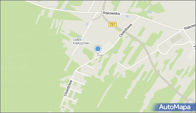 Bogoria powiat staszowski, Osiedlowa, mapa Bogoria powiat staszowski