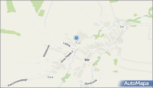 Bór gmina Szaflary, Osiedle Zawodzie, mapa Bór gmina Szaflary