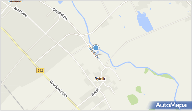 Borek gmina Głogów, Osadników, mapa Borek gmina Głogów