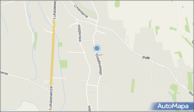 Brzostek powiat dębicki, Ostafińskiego Kazimierza, ks., mapa Brzostek powiat dębicki