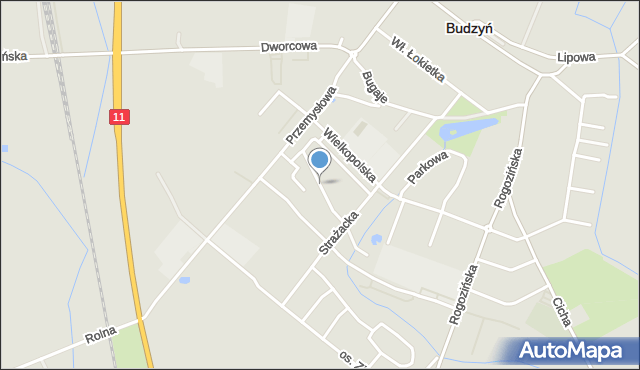 Budzyń powiat chodzieski, Osiedle Wierzbowe, mapa Budzyń powiat chodzieski