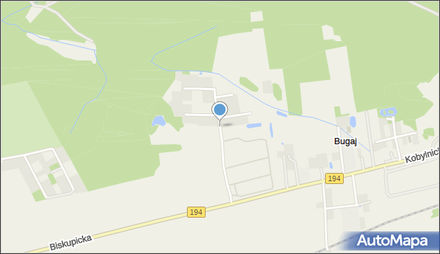 Bugaj gmina Pobiedziska, Osiedle Zacisze nad Stawem, mapa Bugaj gmina Pobiedziska