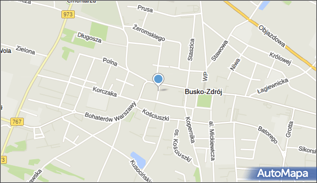 Busko-Zdrój, Osiedle Leszka Czarnego, mapa Busko-Zdrój