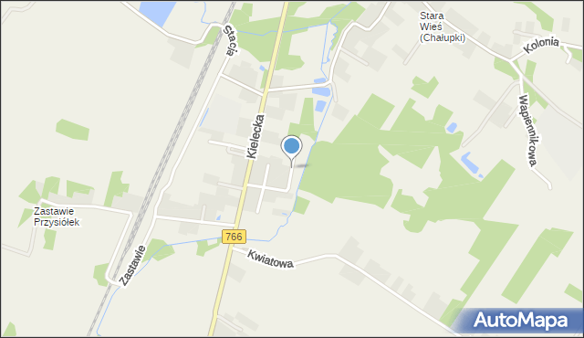 Chałupki gmina Morawica, Osiedlowa, mapa Chałupki gmina Morawica
