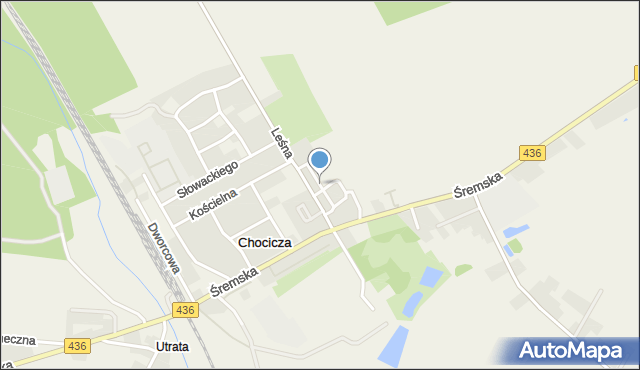 Chocicza gmina Nowe Miasto nad Wartą, Osiedle 40-lecia, mapa Chocicza gmina Nowe Miasto nad Wartą