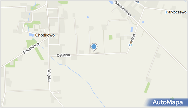 Chodkowo, Ostatnia, mapa Chodkowo