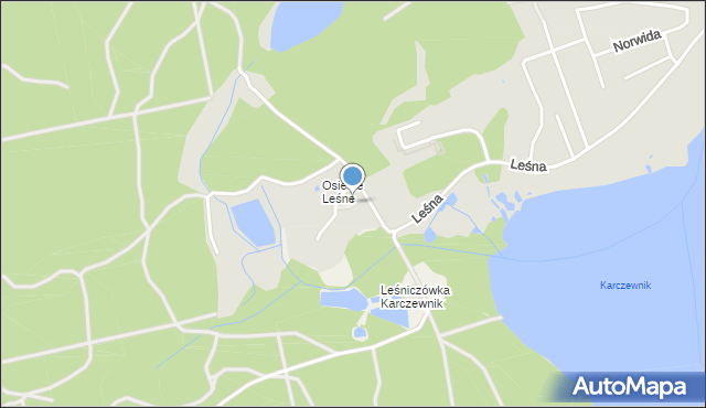 Chodzież, Osiedle Leśne, mapa Chodzież