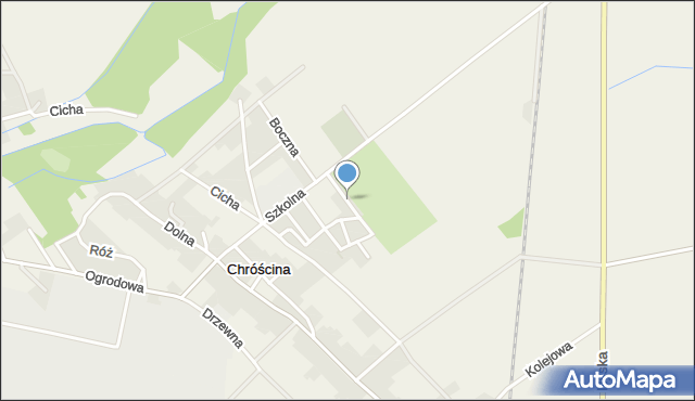 Chróścina gmina Skoroszyce, Osiedle Tumbewa Teodora, mapa Chróścina gmina Skoroszyce