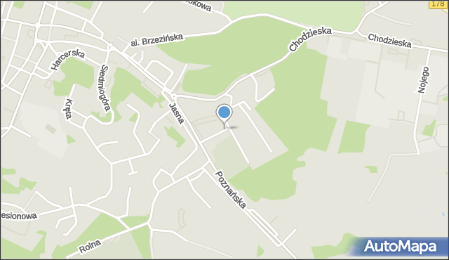 Czarnków, Osiedle Ogrodnicze, mapa Czarnków