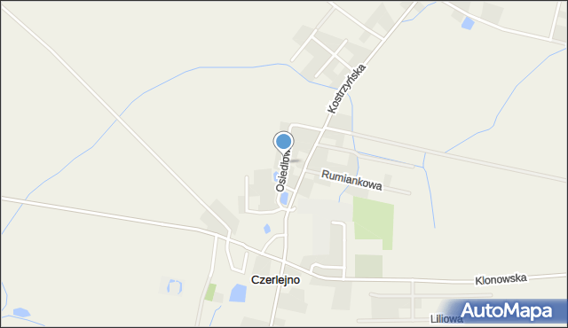 Czerlejno, Osiedlowa, mapa Czerlejno